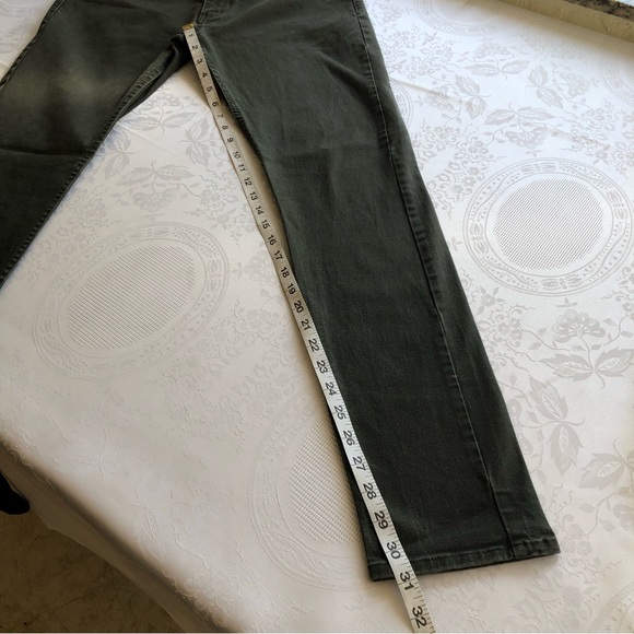 H&M Super Skinny Fit Olive Green Jeans Denim Pants Women’s Size 32 Stretchy - Picture 11 of 16